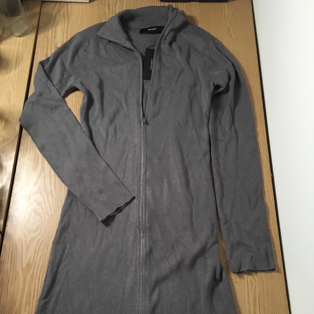 B65 New Women’s Vero Moda Gray Stretchy Long Sleeve Sweater Dress Size Large